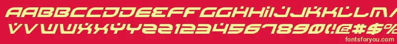 BattlefieldItalic Font – Yellow Fonts on Red Background