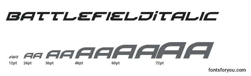 BattlefieldItalic Font Sizes