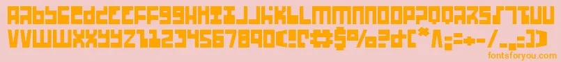 Ufo Font – Orange Fonts on Pink Background