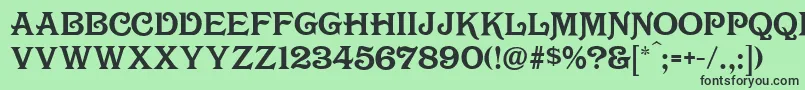 OlympiaDeco Font – Black Fonts on Green Background