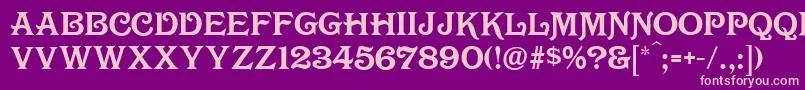 OlympiaDeco Font – Pink Fonts on Purple Background