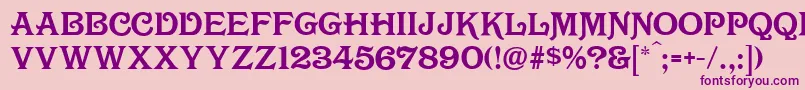 OlympiaDeco Font – Purple Fonts on Pink Background