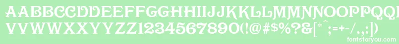 OlympiaDeco Font – White Fonts on Green Background