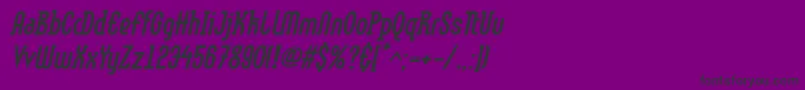 LinotypemethodBoldoblique Font – Black Fonts on Purple Background