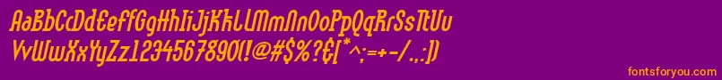 LinotypemethodBoldoblique Font – Orange Fonts on Purple Background