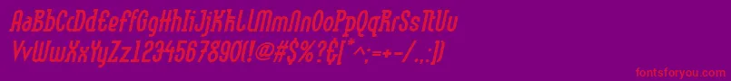 LinotypemethodBoldoblique Font – Red Fonts on Purple Background