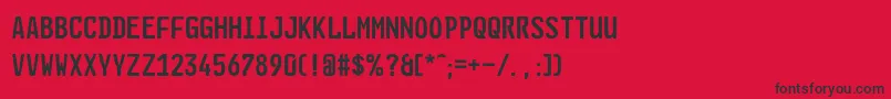 GlNummernschildEng Font – Black Fonts on Red Background