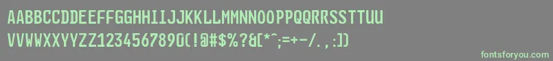 GlNummernschildEngフォントについての詳細 フォントGlNummernschildEng – 灰色の背景に緑のフォント