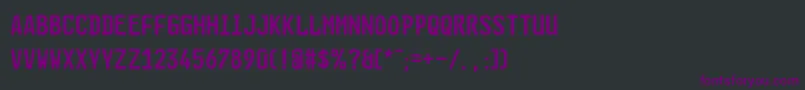 Шрифт GlNummernschildEng – фиолетовые шрифты на чёрном фоне
