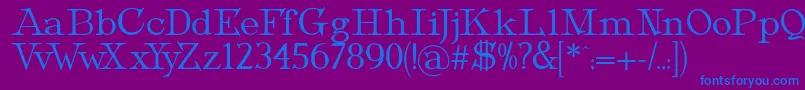 MetropolianText Font – Blue Fonts on Purple Background