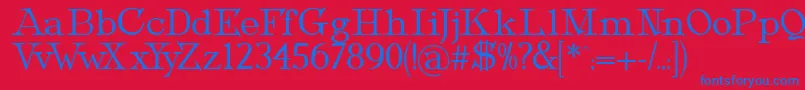 MetropolianText Font – Blue Fonts on Red Background