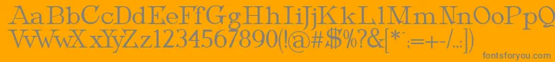 MetropolianText-Schriftart – Graue Schriften auf orangefarbenem Hintergrund