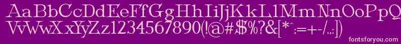 MetropolianText Font – Pink Fonts on Purple Background