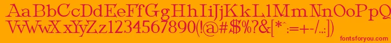 MetropolianText Font – Red Fonts on Orange Background