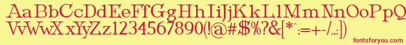 Шрифт MetropolianText – красные шрифты на жёлтом фоне