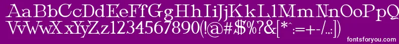 MetropolianText Font – White Fonts on Purple Background