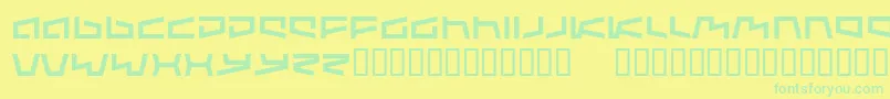 Czcionka Augmented – zielone czcionki na żółtym tle