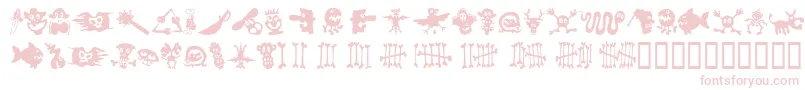 SamsDingbatsNo.1 Font – Pink Fonts on White Background