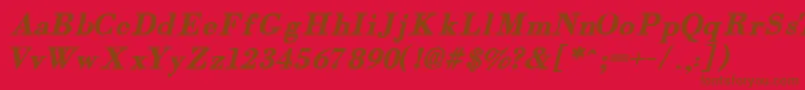 Orgreabi Font – Brown Fonts on Red Background