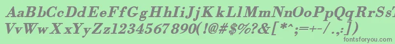 フォントOrgreabi – 緑の背景に灰色の文字