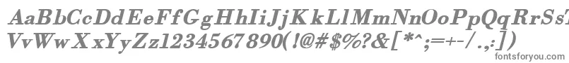 フォントOrgreabi – 白い背景に灰色の文字