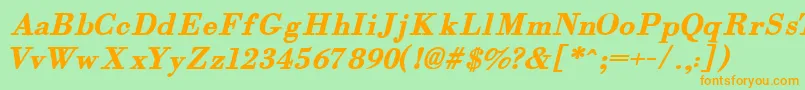 Orgreabi Font – Orange Fonts on Green Background