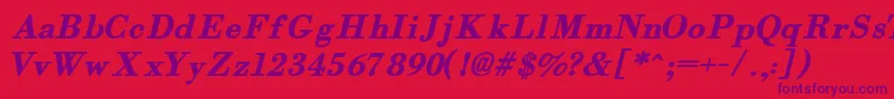 Orgreabi Font – Purple Fonts on Red Background