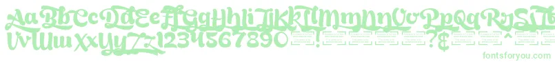 BreadyCClockwiseDemo Font – Green Fonts on White Background