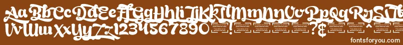 BreadyCClockwiseDemo Font – White Fonts on Brown Background