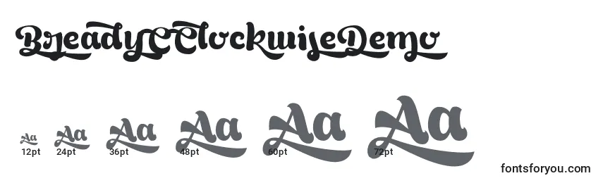 BreadyCClockwiseDemo Font Sizes