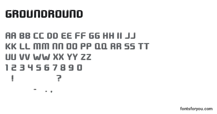 GroundRound-fontti – aakkoset, numerot, erikoismerkit