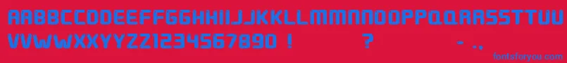 GroundRound Font – Blue Fonts on Red Background
