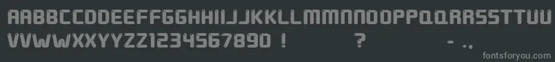 GroundRound Font – Gray Fonts on Black Background