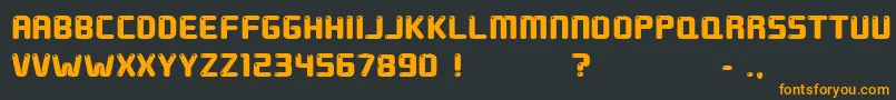 GroundRound Font – Orange Fonts on Black Background