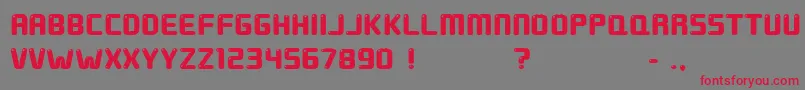 GroundRound Font – Red Fonts on Gray Background