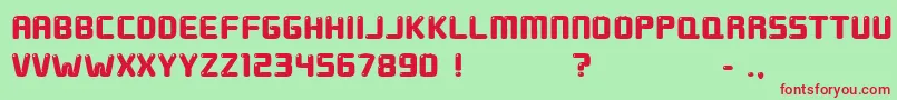 GroundRound Font – Red Fonts on Green Background