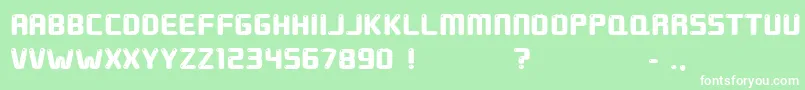 GroundRound Font – White Fonts on Green Background