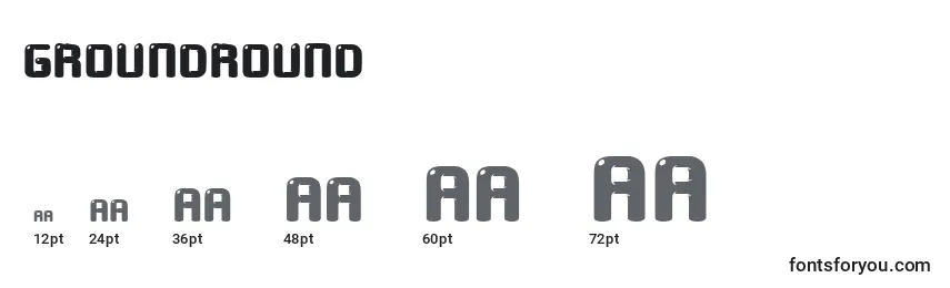 GroundRound Font Sizes