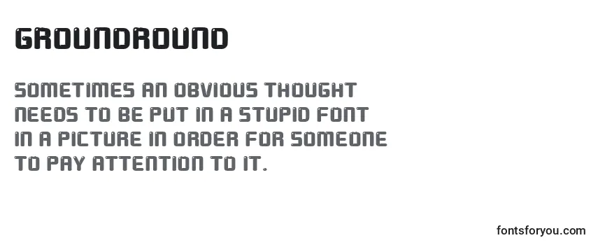 GroundRound Font