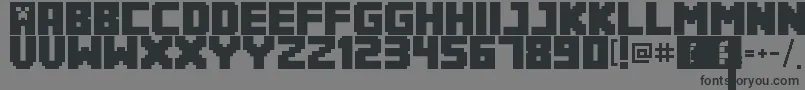 Minecrafter3Regular Font – Black Fonts on Gray Background