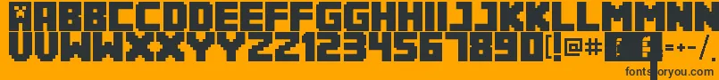 Minecrafter3Regular Font – Black Fonts on Orange Background