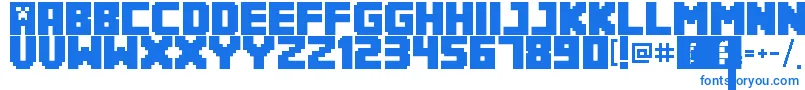 フォントMinecrafter3Regular – 白い背景に青い文字