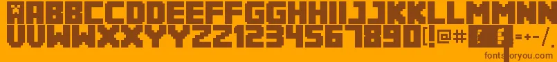 Minecrafter3Regular Font – Brown Fonts on Orange Background