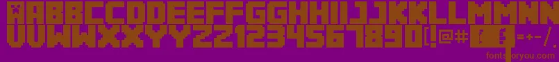 Шрифт Minecrafter3Regular – коричневые шрифты на фиолетовом фоне