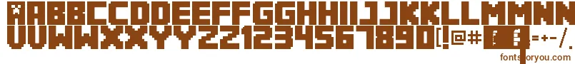 Minecrafter3Regular Font – Brown Fonts on White Background