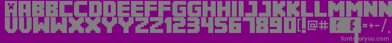 Minecrafter3Regular Font – Gray Fonts on Purple Background