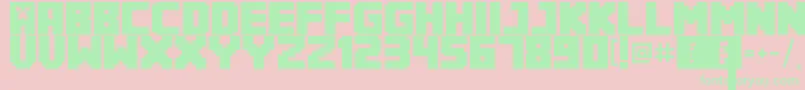 Minecrafter3Regular Font – Green Fonts on Pink Background