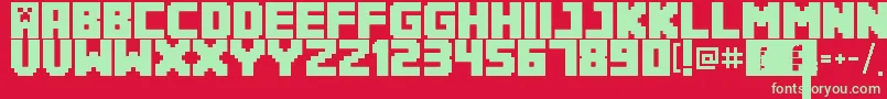 Minecrafter3Regular Font – Green Fonts on Red Background