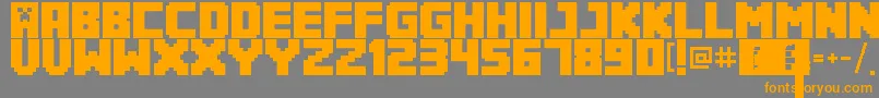 Minecrafter3Regular Font – Orange Fonts on Gray Background