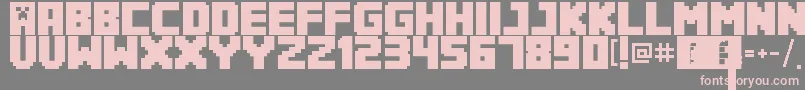Minecrafter3Regular Font – Pink Fonts on Gray Background